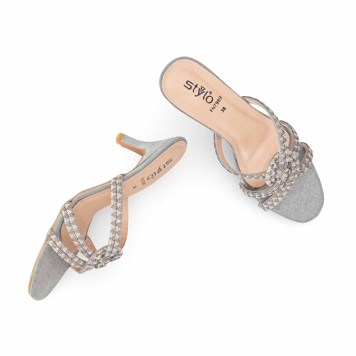 Grey Fancy Slipper For Women FN7989