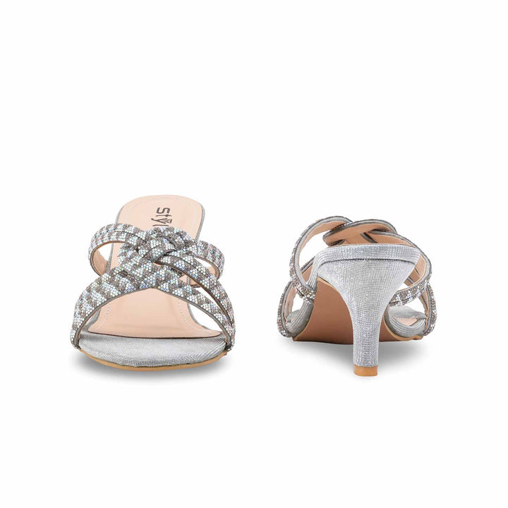 Grey Fancy Slipper For Women FN7989