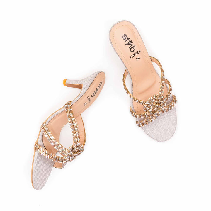 Golden Fancy Slipper For Women FN7989