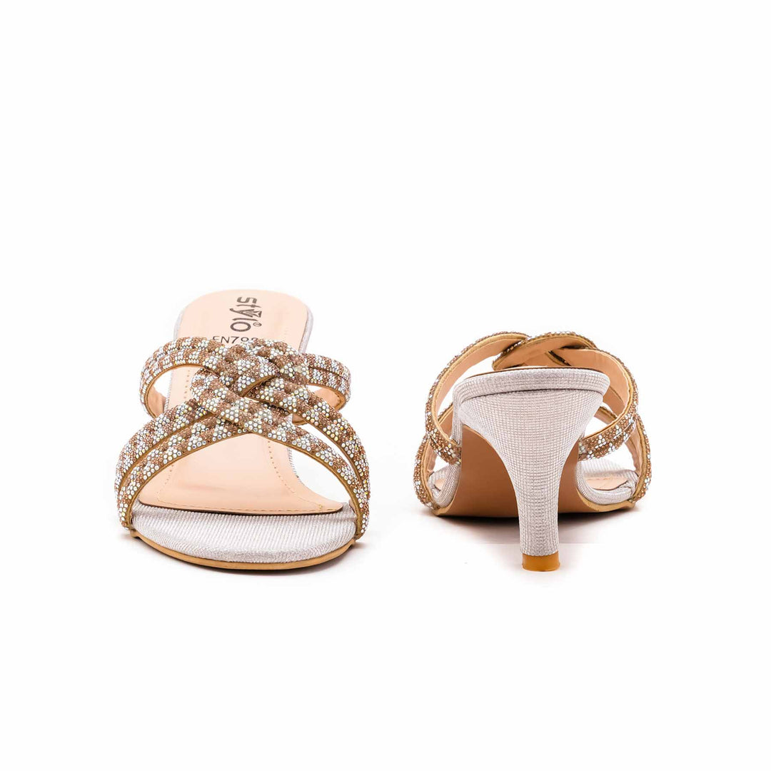 Golden Fancy Slipper For Women FN7989