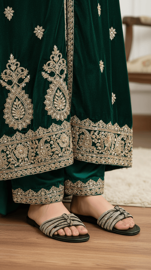 Black Fancy Slipper For Women FN7990