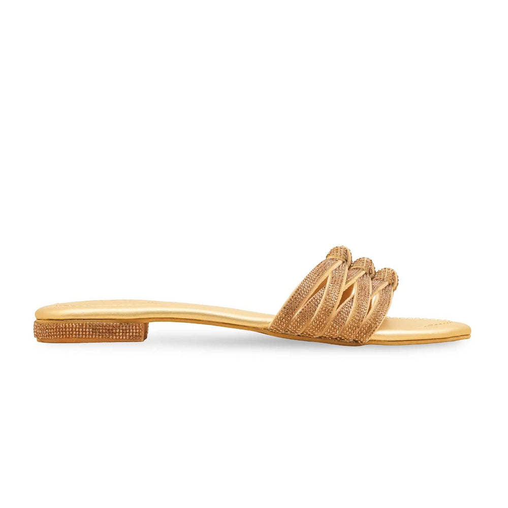 Golden Fancy Slipper For Women FN7990
