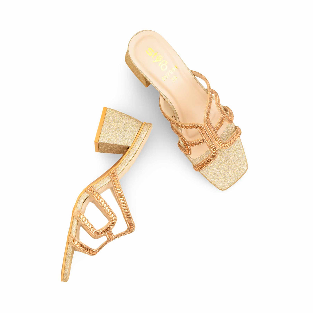 Golden Fancy Slipper For Ladies FN7994