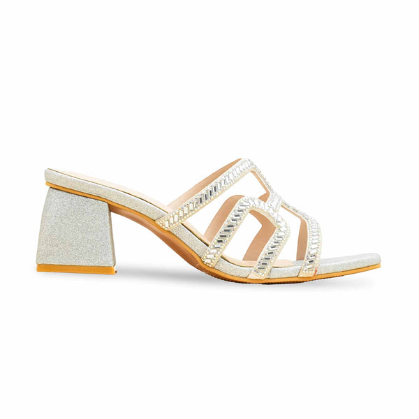 Silver Fancy Women Slipper FN7994