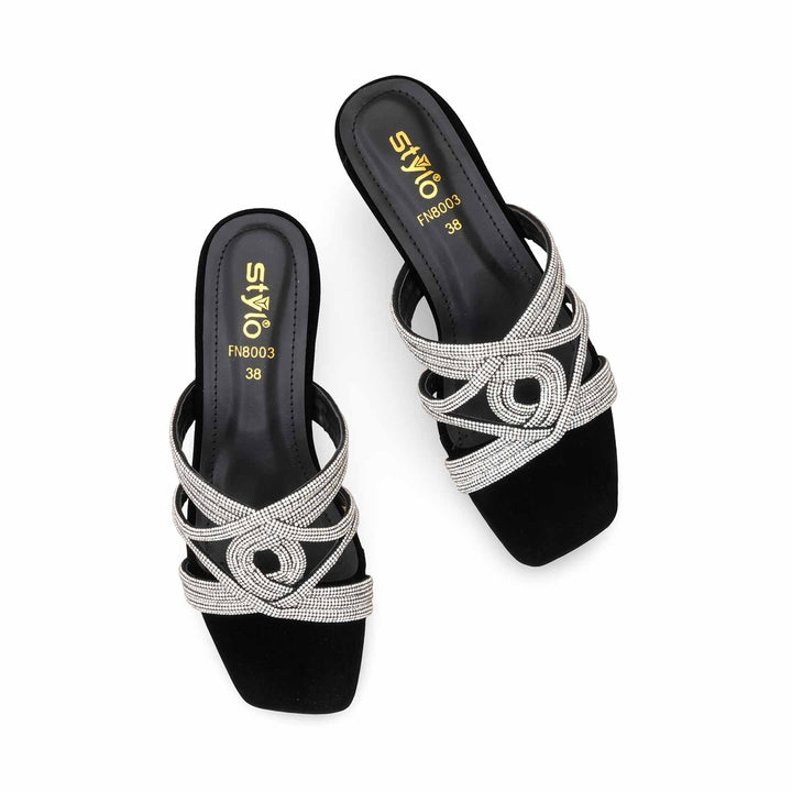 Black Fancy Slipper For Women FN8003