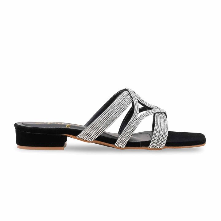 Black Fancy Slipper For Women FN8003