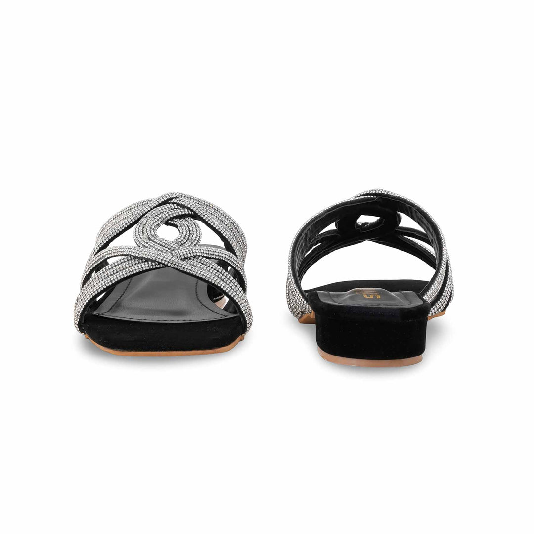 Black Fancy Slipper For Women FN8003