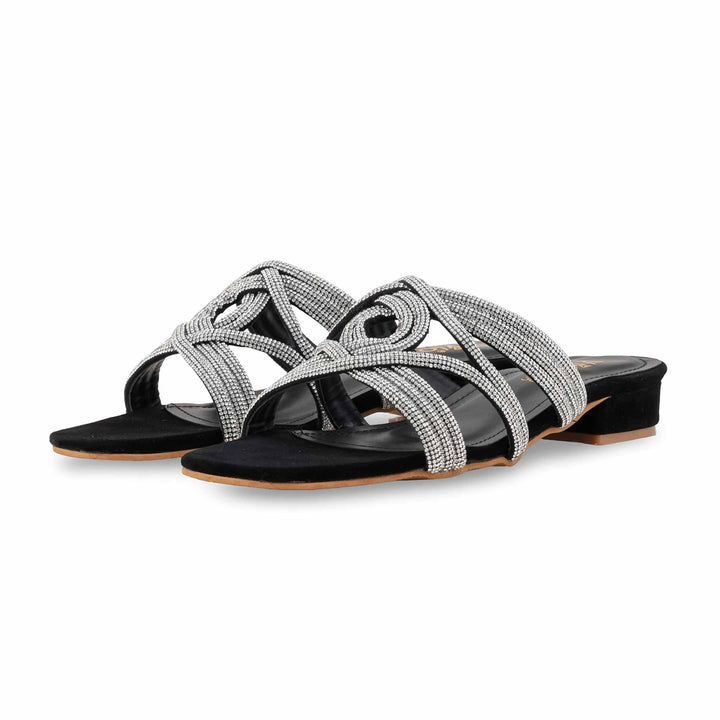 Black Fancy Slipper For Women FN8003