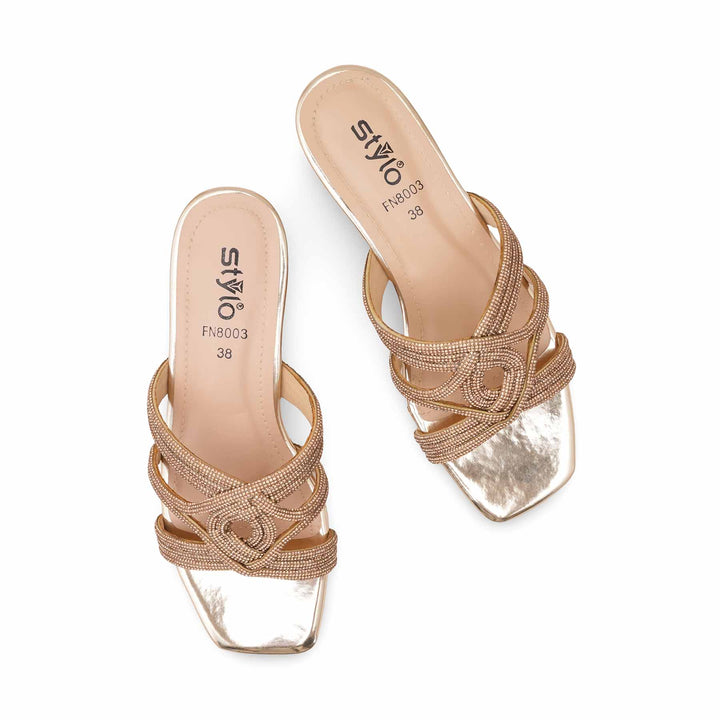 Golden Fancy Slipper For Women FN8003