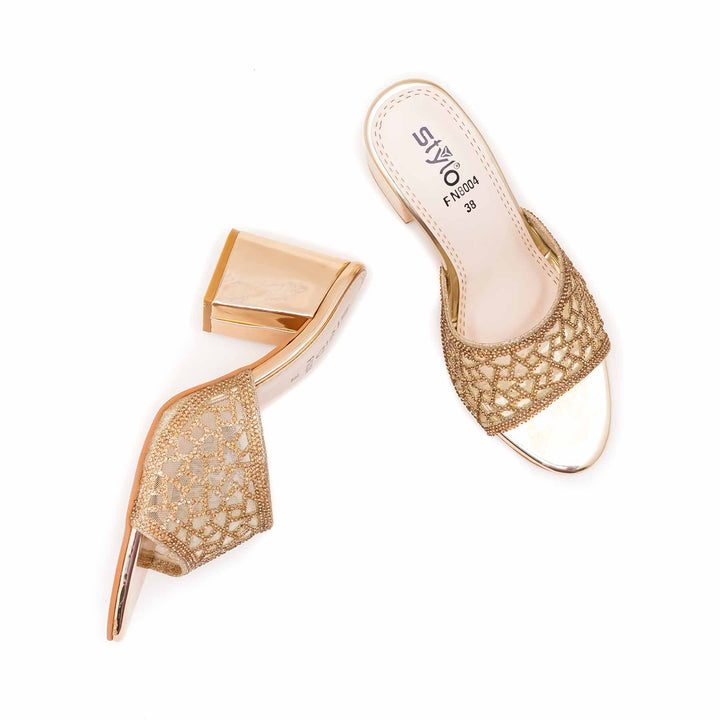 Golden Fancy Slipper For Women FN8004