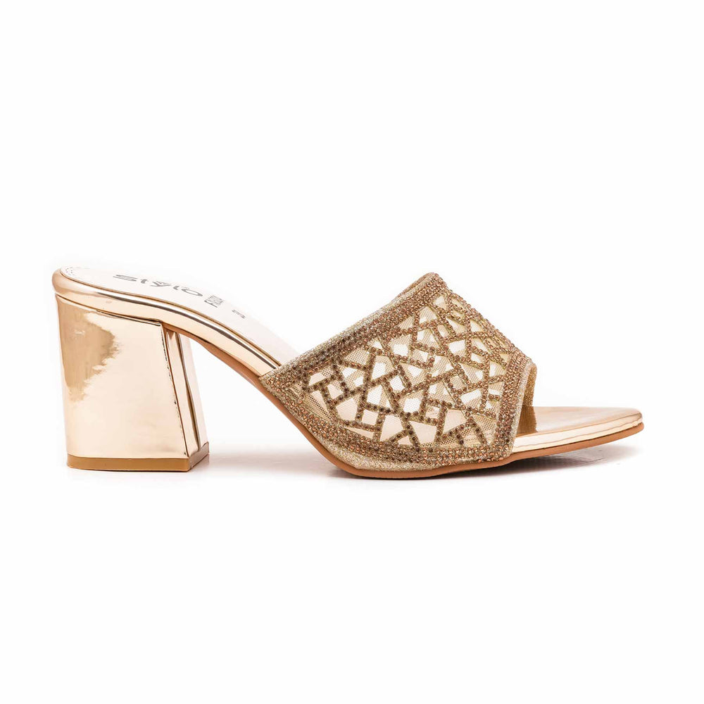 Golden Fancy Slipper For Women FN8004