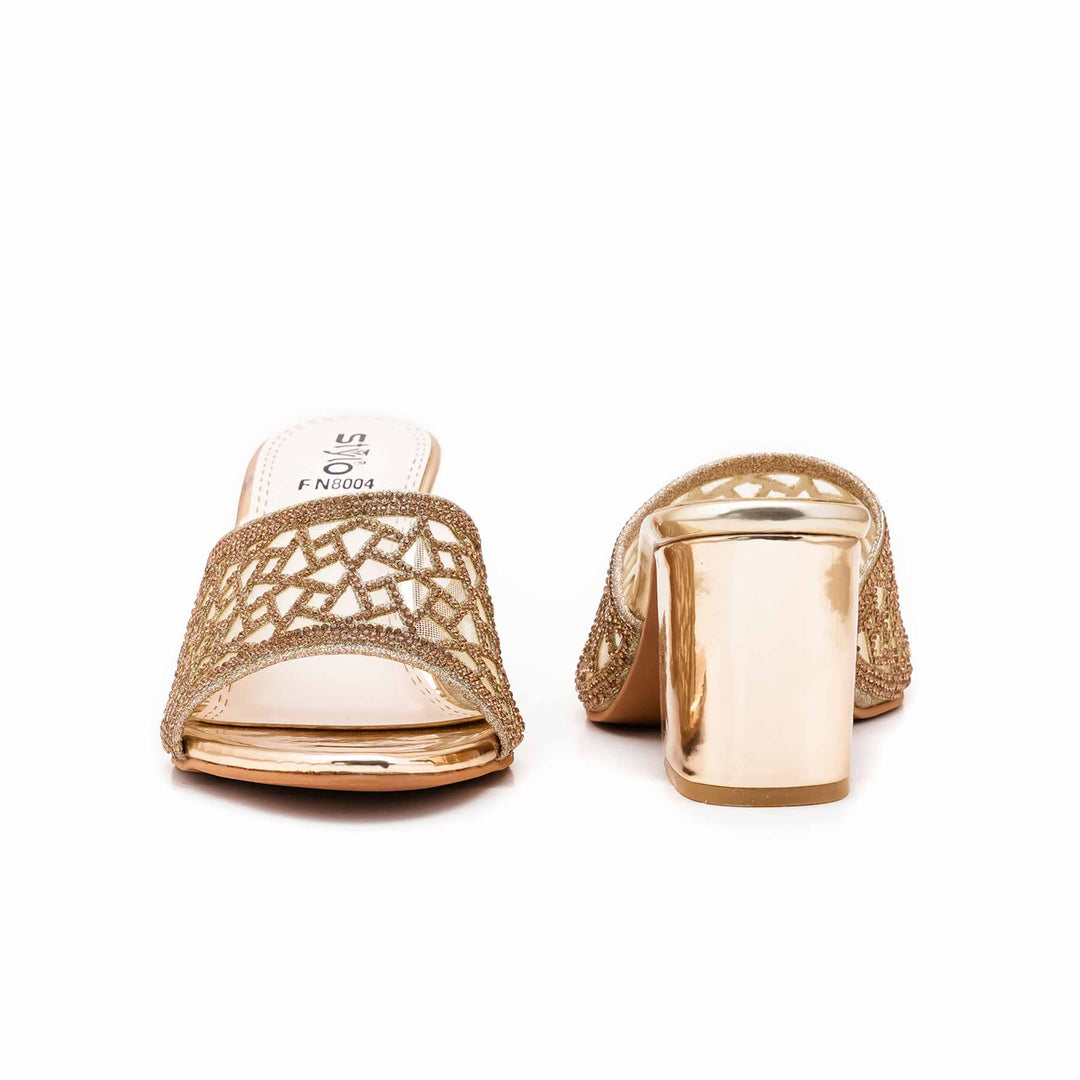 Golden Fancy Slipper For Women FN8004