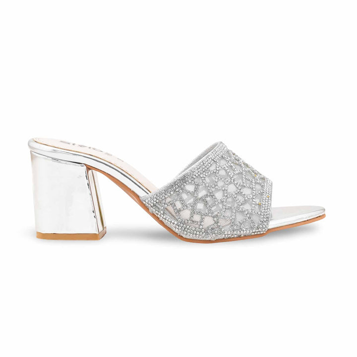 Silver Fancy Women Slipper FN8004