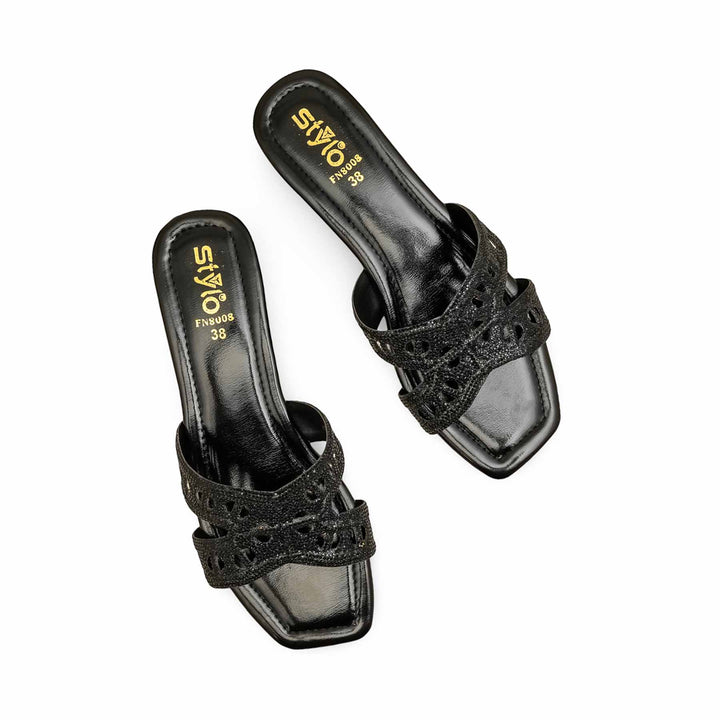 Black Fancy Slipper For Women FN8008
