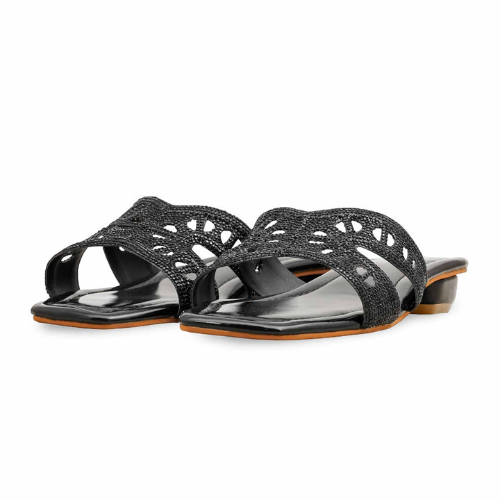 Black Fancy Slipper For Women FN8008