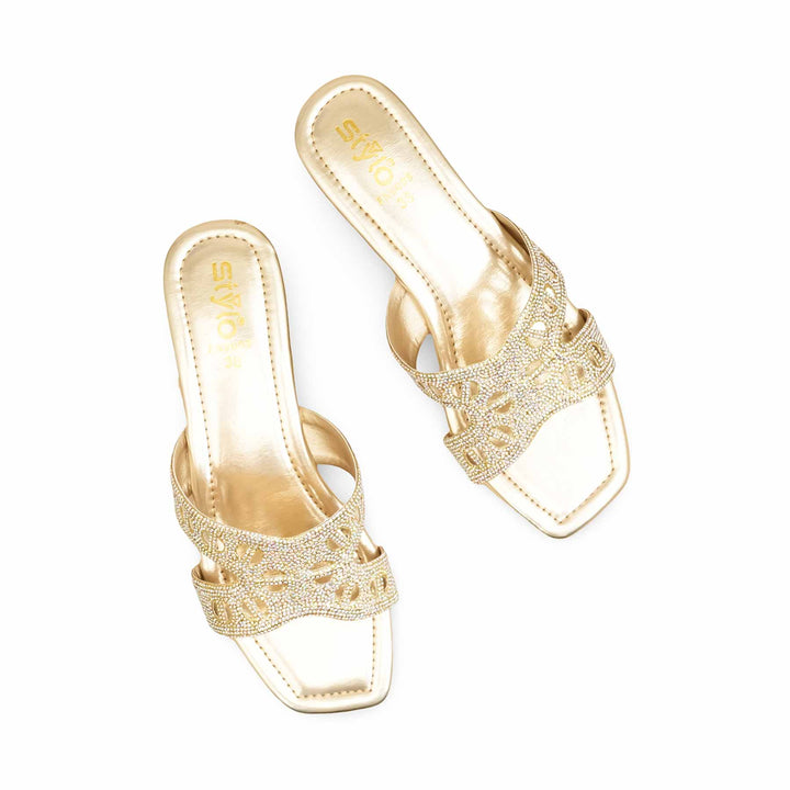 Golden Fancy Slipper For Ladies FN8008
