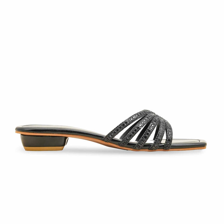 Black Fancy Slipper For Ladies FN8009