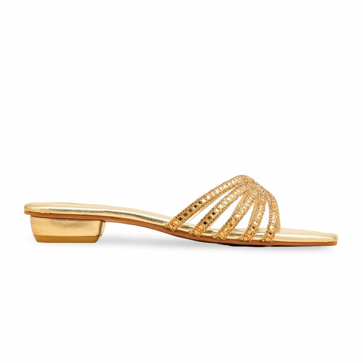 Golden Fancy Slipper For Ladies FN8009