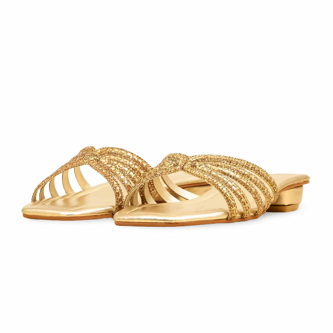 Golden Fancy Slipper For Ladies FN8009