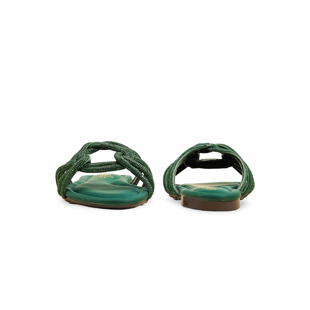 Green Fancy Slipper For Ladies FN8012
