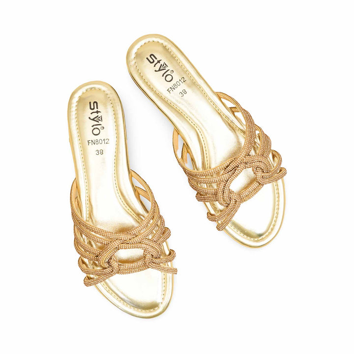 Golden Fancy Slipper For Women FN8012