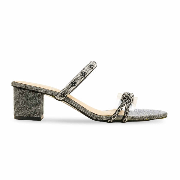 Black Fancy Slipper For Women FN8013