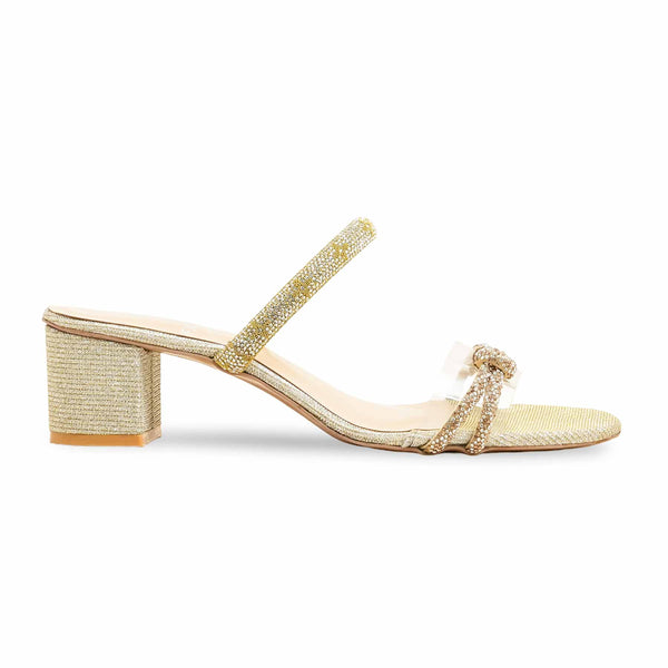 Golden Fancy Slipper For Women FN8013