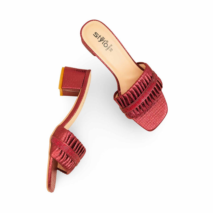 Maroon Fancy Slipper For Women FN8015