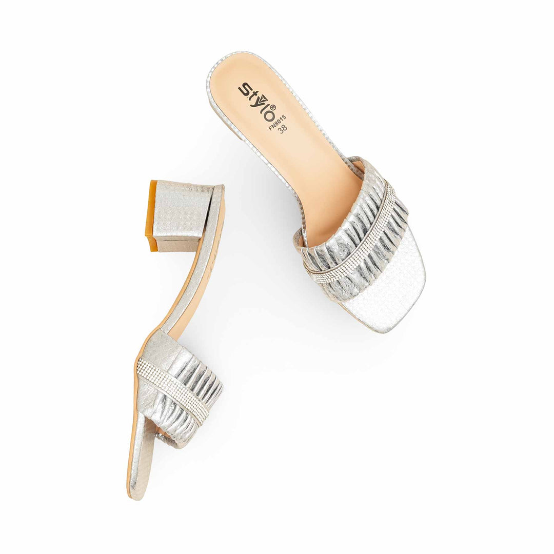 Silver Fancy Women Slipper FN8015