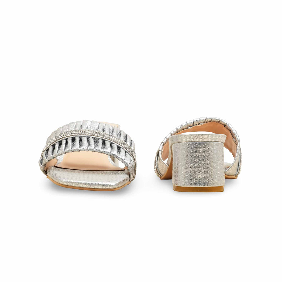 Silver Fancy Women Slipper FN8015