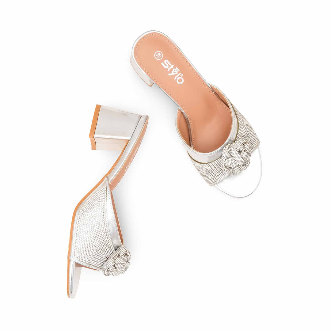 Silver Fancy Women Slipper FN8017