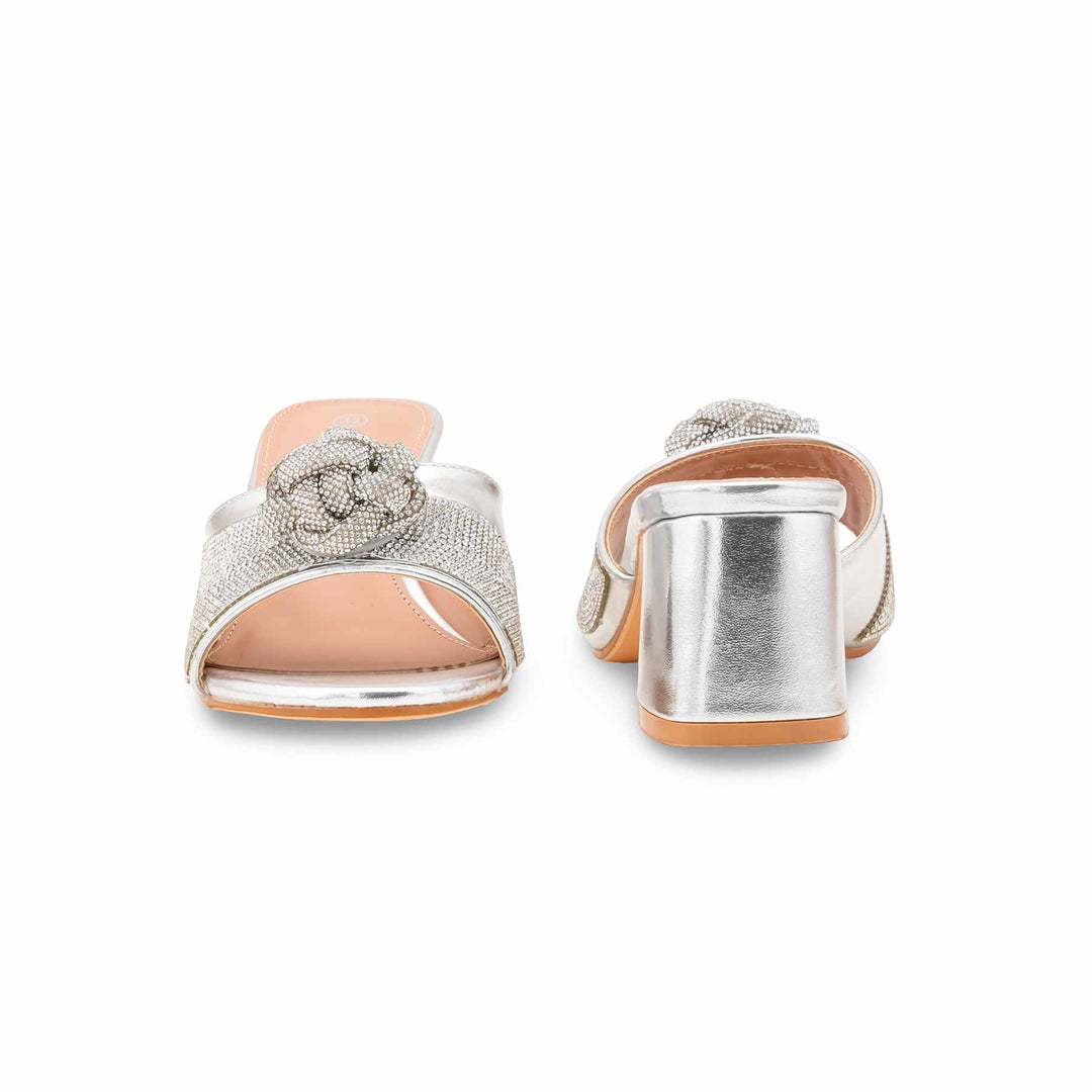 Silver Fancy Women Slipper FN8017