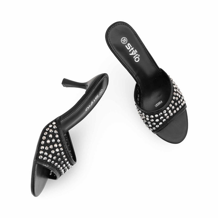 Black Fancy Women Slipper FN8021