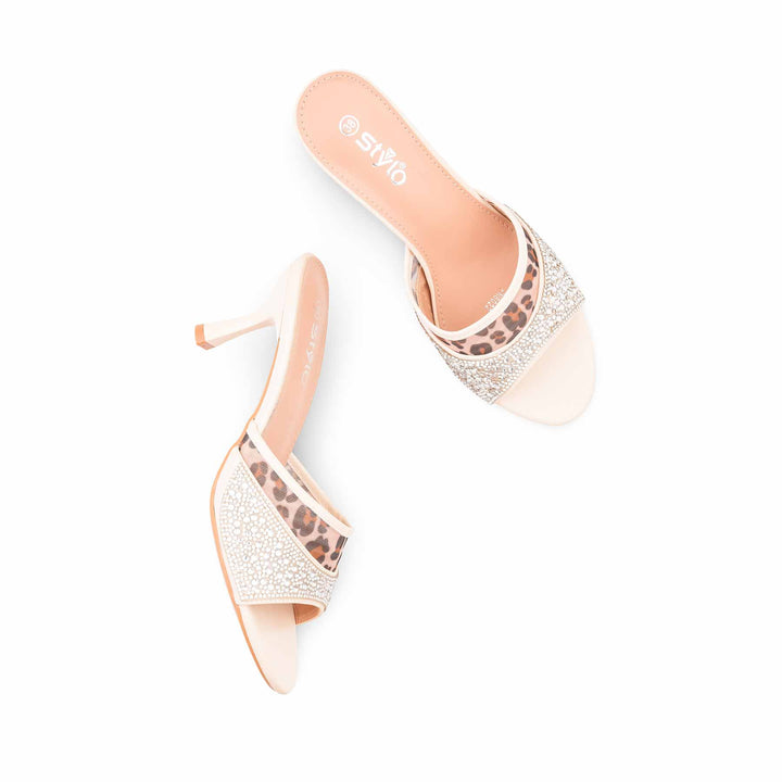 Beige Fancy Slipper For Women FN8022