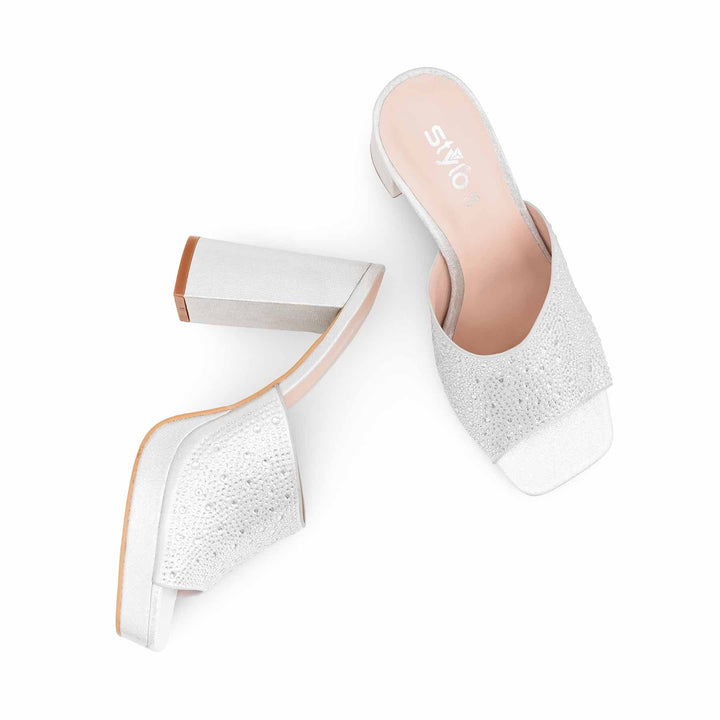 Silver Fancy Women Slipper FN8023