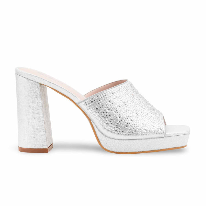 Silver Fancy Women Slipper FN8023