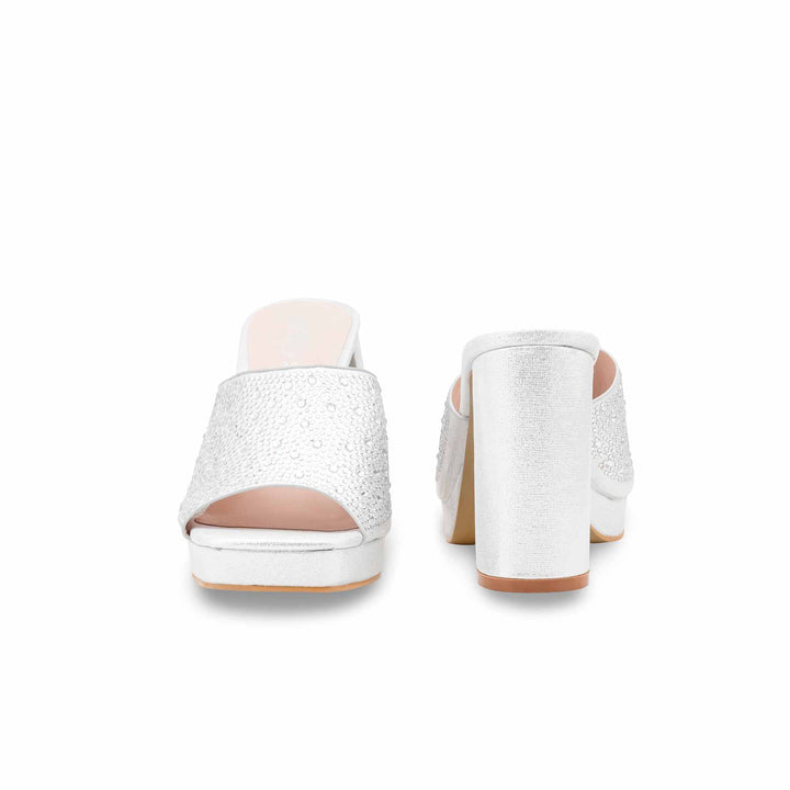 Silver Fancy Women Slipper FN8023