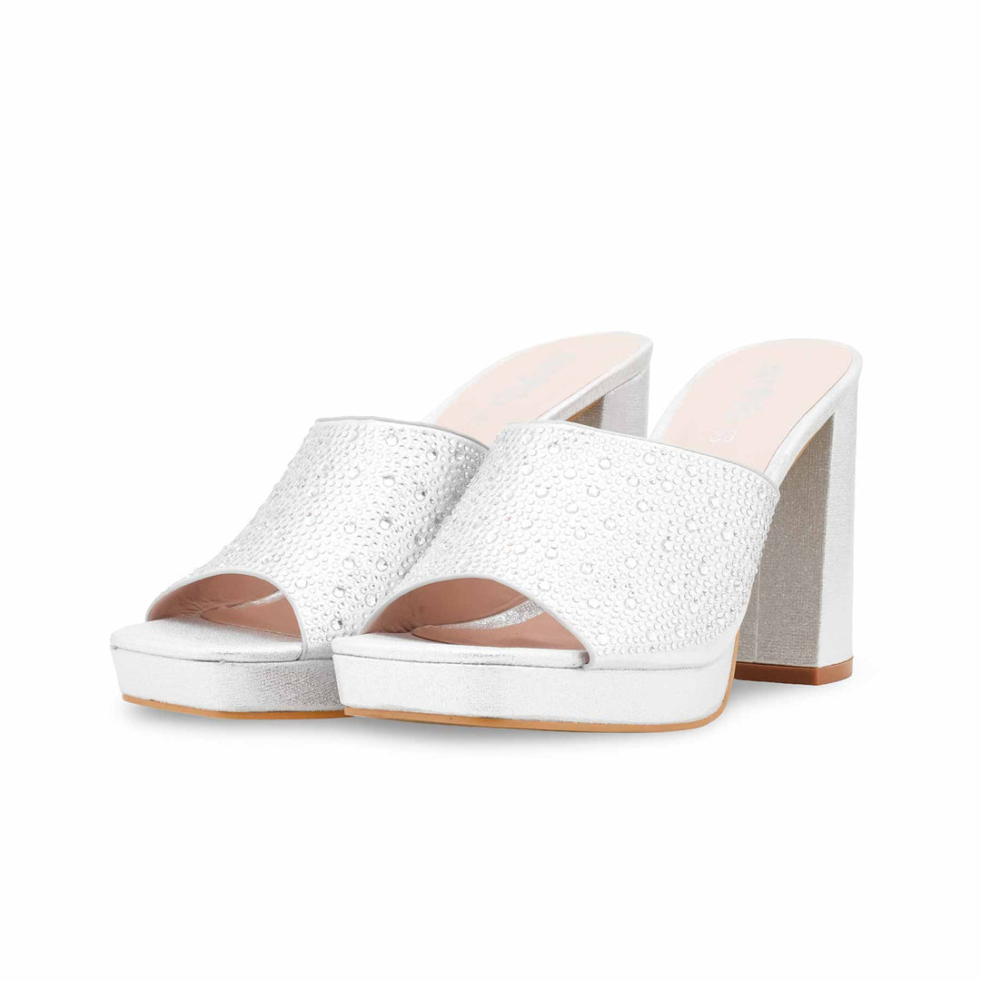 Silver Fancy Women Slipper FN8023