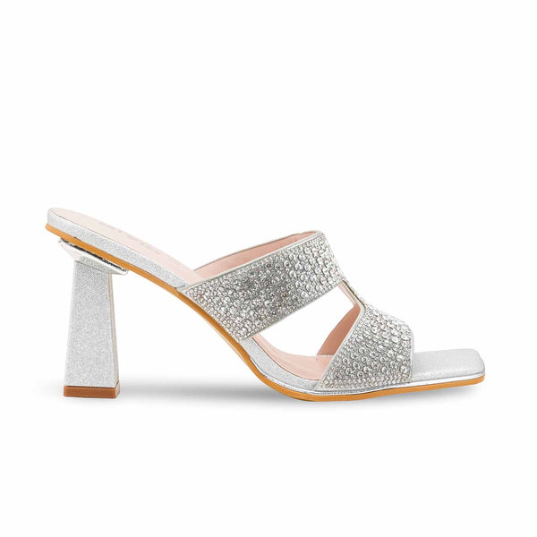 Silver Fancy Women Slipper FN8026