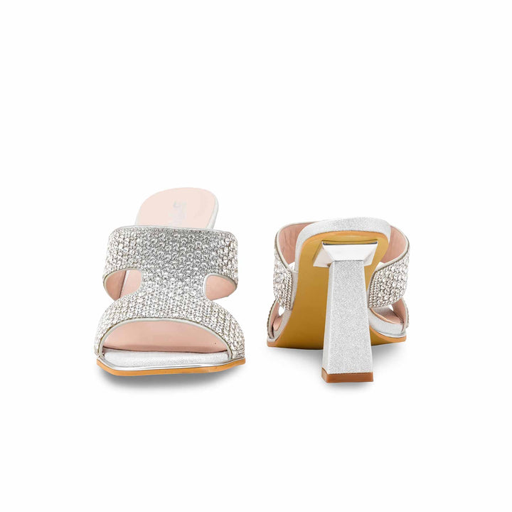 Silver Fancy Women Slipper FN8026