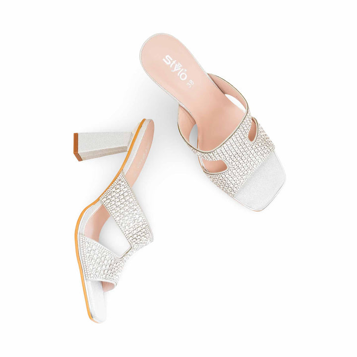 Silver Fancy Women Slipper FN8026