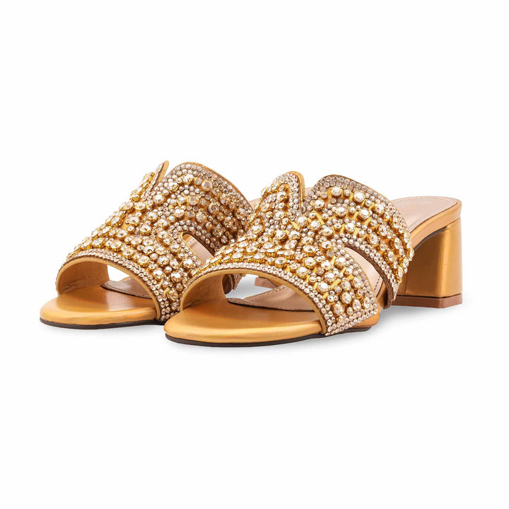 Golden Fancy Slipper For Women FN8028