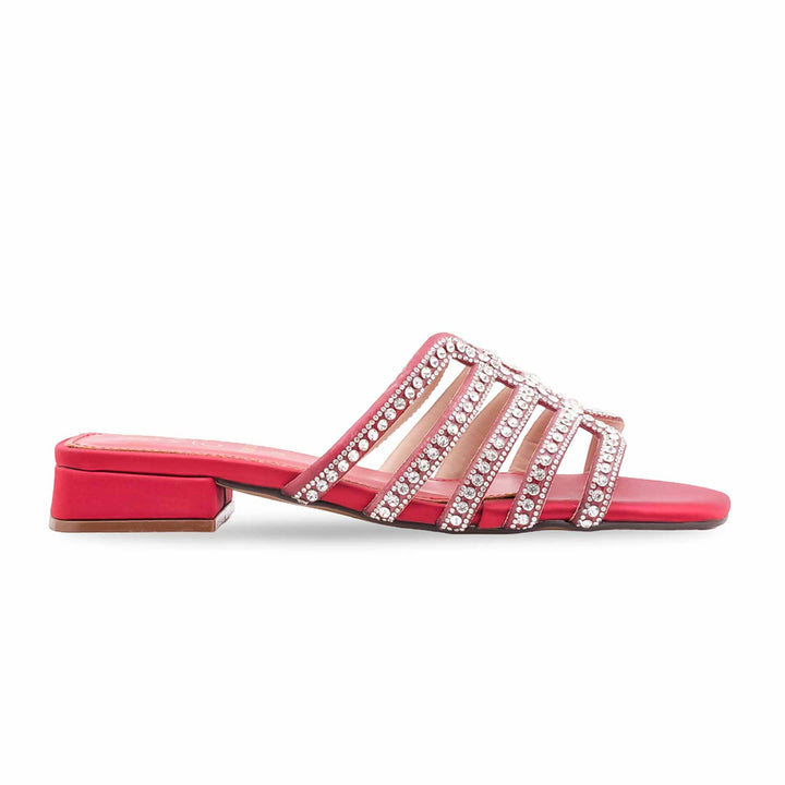 Maroon Fancy Slipper For Women FN8030