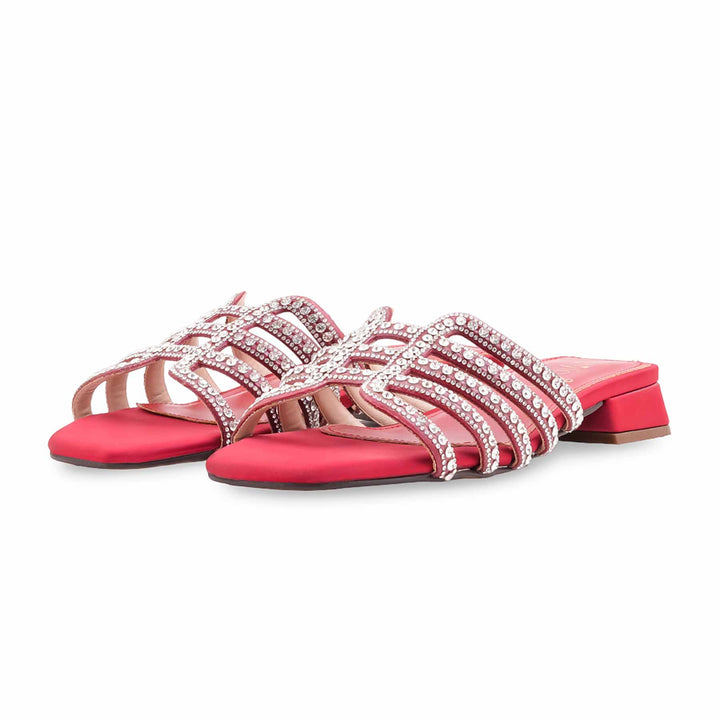 Maroon Fancy Slipper For Women FN8030