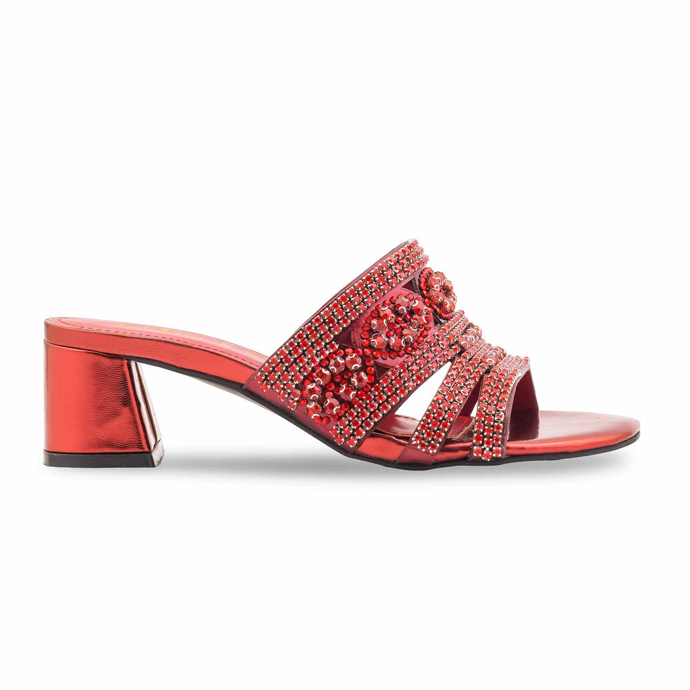 Maroon Fancy Bridal Sandal FN8034