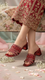 Maroon Fancy Bridal Sandal FN8034