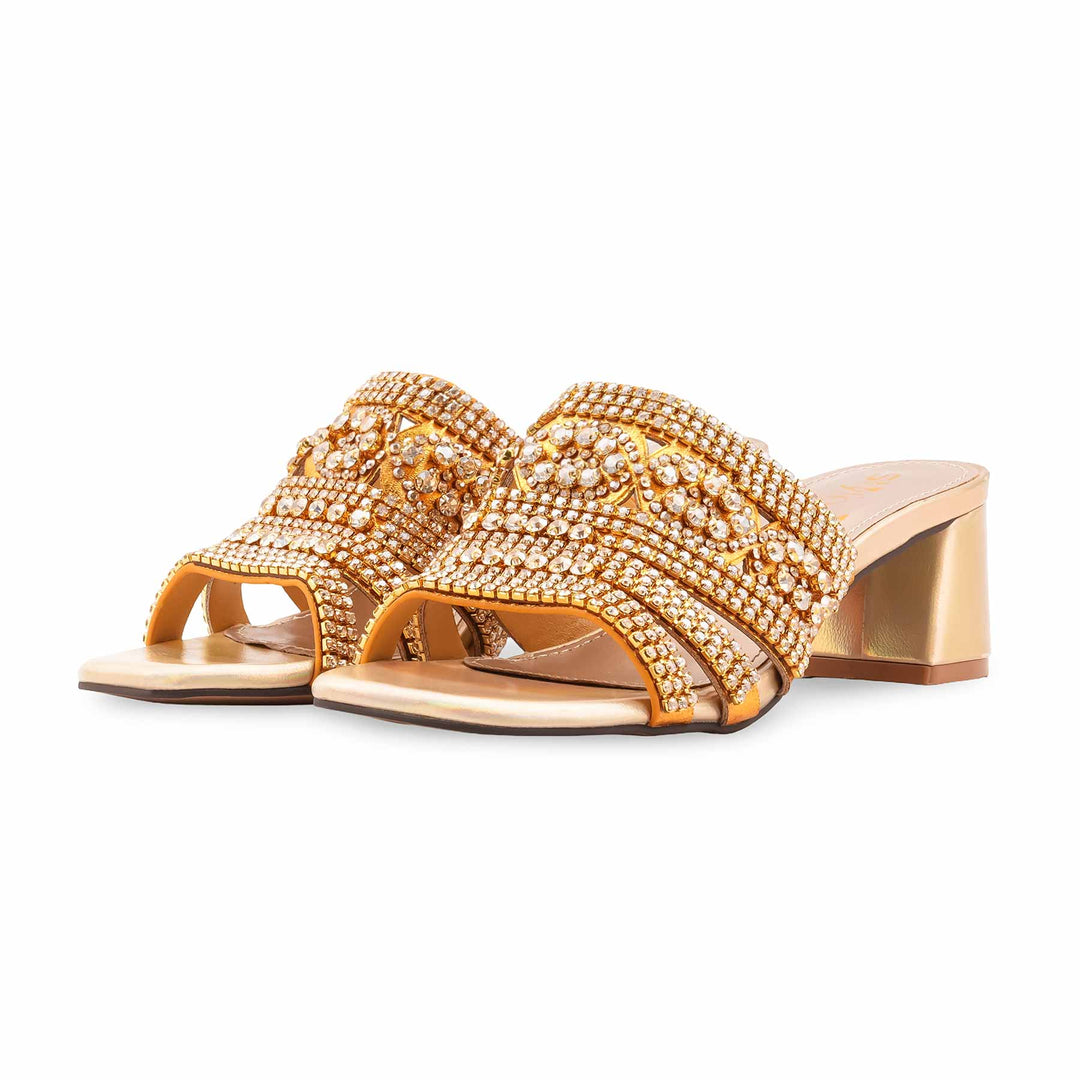Golden Fancy Bridal Sandal FN8034
