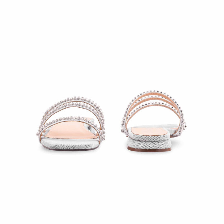 Silver Fancy Women Slipper FN8037