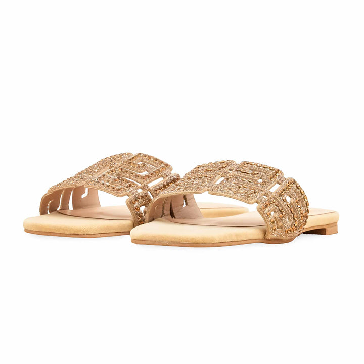 Golden Fancy Slipper For Ladies FN8040