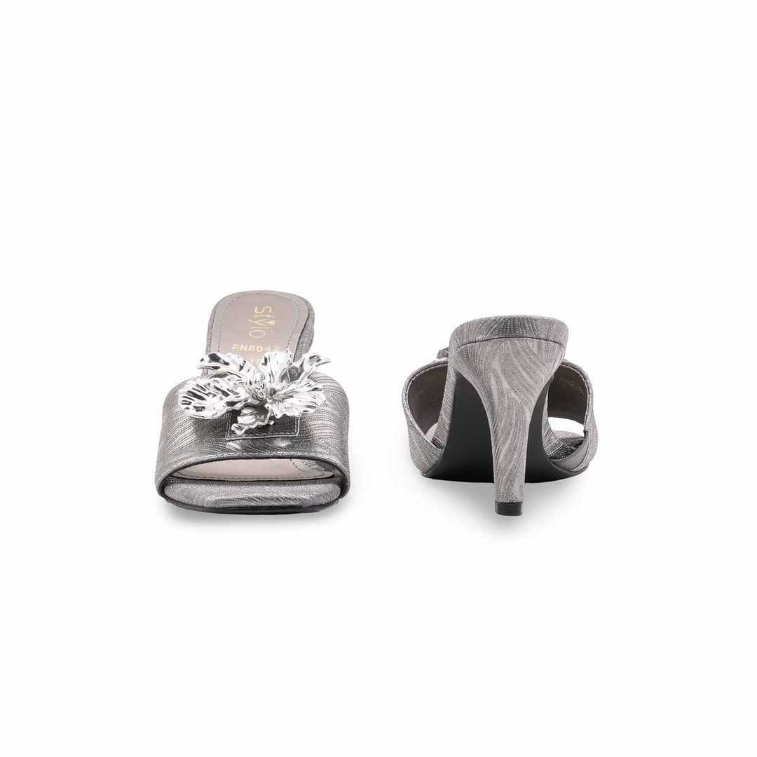 Grey Fancy Slipper For Ladies FN8042